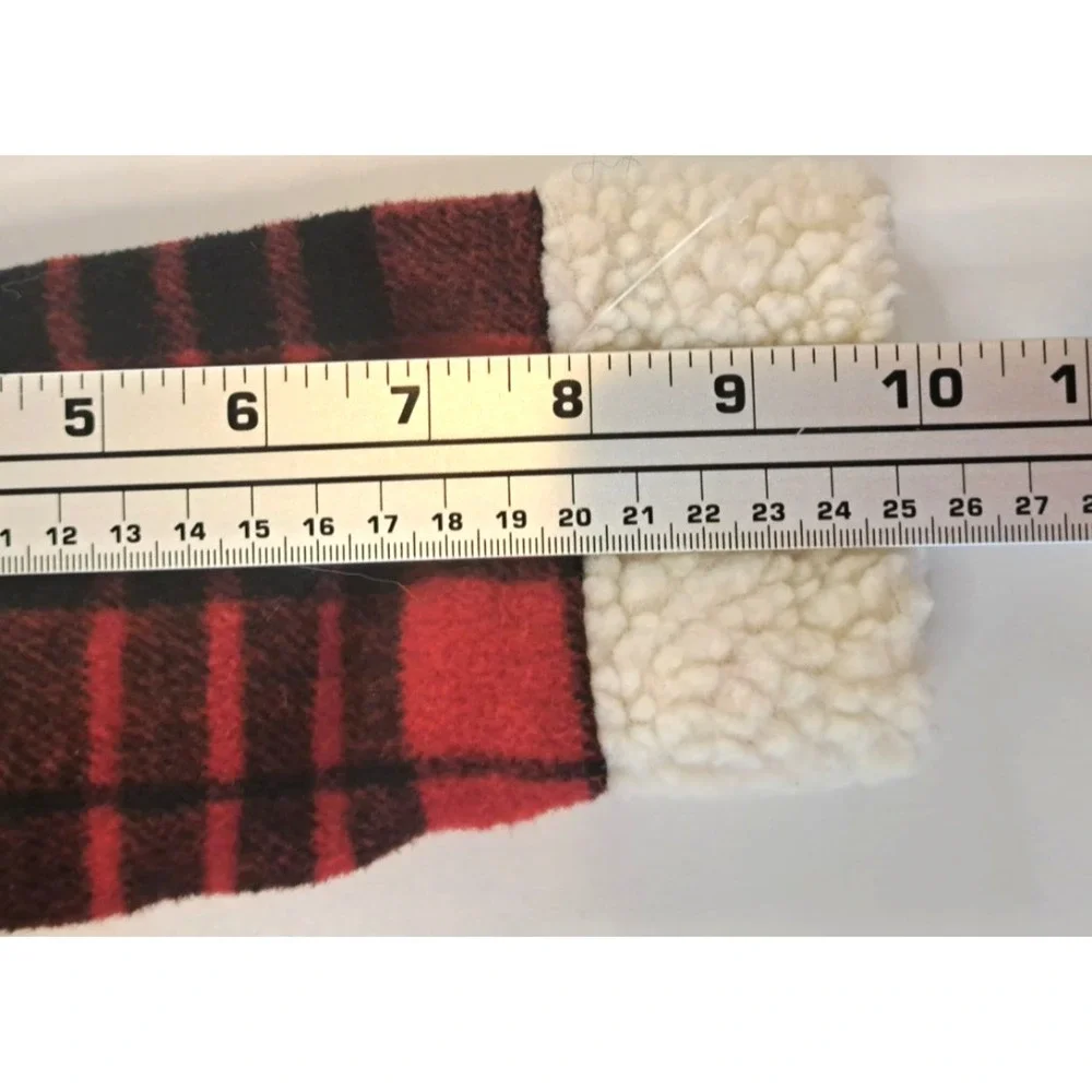 Penelope Mack Baby 18 Months Buffalo Plaid Wool Blend Coat Sherpa Trim‎ Red